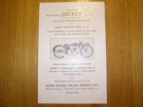 Prodám český prospekt Juckes 1925