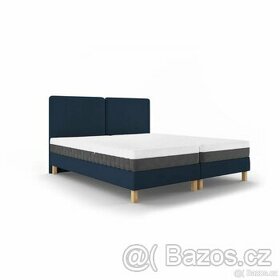 Tmavě modrá  dvoulůžková postel 160x200 cm Lotus