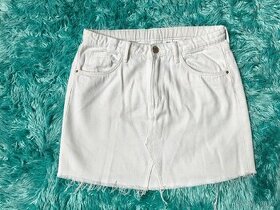 Dívčí bílá džínová sukně H&M vel. 158 - 1