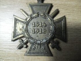 Německý Čestný pamětní kříž s meči  1914-1918