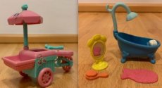 Doplňky k Little Pet Shop - zmrzlinový vozík a koupání