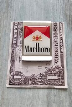 Spona na bankovky MARLBORO - Nová, nepoužitá