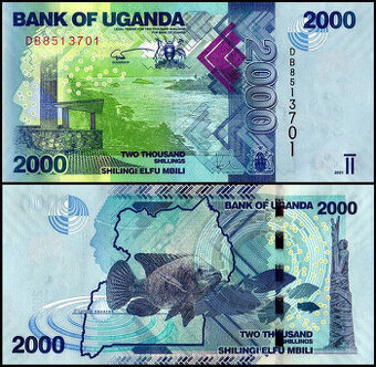 Uganda - 2000 Šilinků bankovka, 2022, UNC