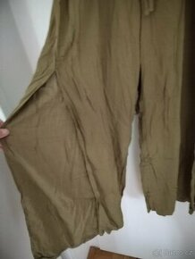 Letní kalhoty Shein Curve vel. XL, khaki/army zelená
