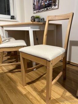 3× jídelní židle IKEA PINNTORP – přírodní styl, jako nové