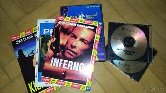 DVD s filmy, převážně akční žánry