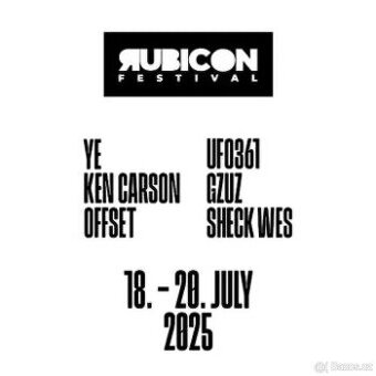 Rubicon Festival - 3 denní vstupenky (1 - 3 lístky)