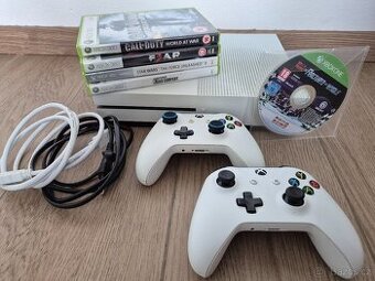 Xbox one S, 1Tb, dva ovladače + hry