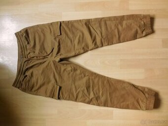 pánské Forever 21 hnědé kalhoty kapsáče joggers elast.34/29