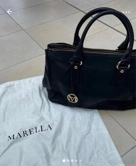 Černá kožená dámská kabelka Marella