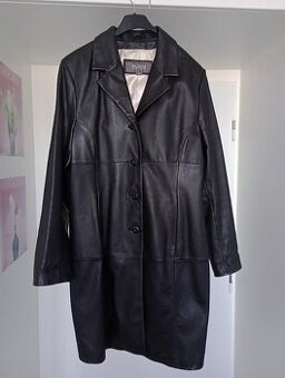 Černý kožený kabát Wilson Leathers dovoz USA