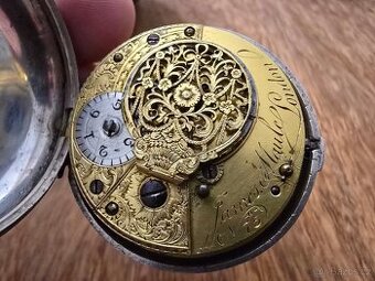 STŘÍBRNÉ KAPESNÍ HODINKY S VĚTROVÝM CHODEM 3X POUZDRO