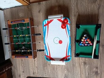 Dětské stolní hry fotbálek hokej kulečník