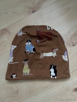 Čepice Lindex uvnitř fleece 52/54 pejsci