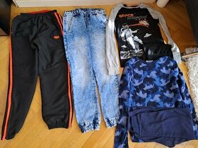 Set oblečení tepláky,kalhoty pyžama vel.146-152