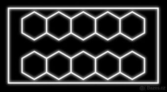 Hexagon LED světlo 4,8 m x 2 m, 10 ks hexagonů