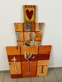 3x moderní obraz 80x80,40x40,20x10