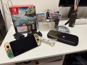 Nintendo Oled Zelda limited edition + hry - 1
