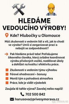 HLEDÁME VEDOUCÍHO VÝROBY - 1