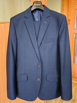 Pánský/chlapecký oblek 46/170, tm. modrý