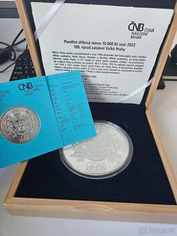 Stříbrná mince 1 Kg 100.Výročí založení Velké Prahy BK