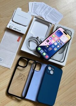 Apple Iphone 15 128GB Black -- KRÁSNÝ STAV
