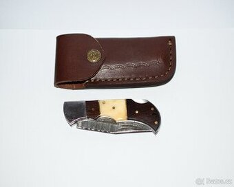 Kuchyňský cestovní nůž - ruční výroba, damašek