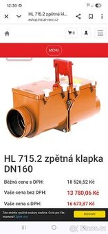 Zpětná klapka HL 715.2