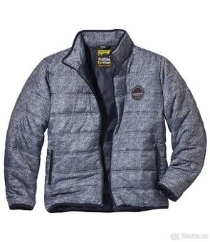 Nová pánská prošívaná bunda s melírovým efektem vel. M - 10.