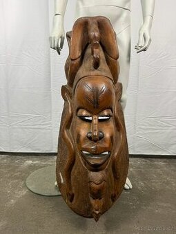 Velká africká dřevěná maska (602010)