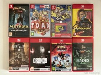 Prodám hry na Nintendo Switch a Nintendo Switch 2