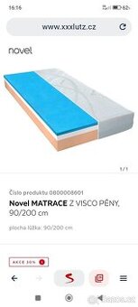 Matrace z paměťové visco pěny