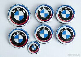 BMW znaky a pokličky celá sada 50th Anniversary