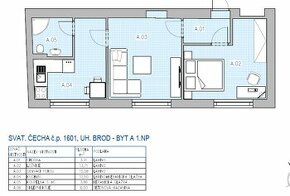 Pronájem bytu 2+1 (56m2) v Uherském Brodě