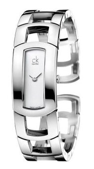 Dámské stříbrné hodinky Calvin Klein, krabička
