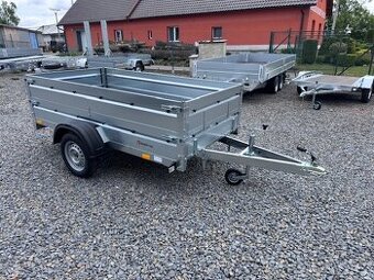 Přívěsný vozík 252x130cm,sklopný,750kg,130km/h,60cm bočnice - 1