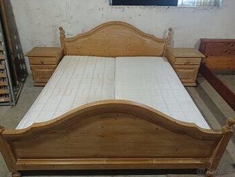 Pravá selská postel 180 se stolky z Alp