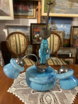 Luxusní vintage lustr z opálového skla – originál z 30. let