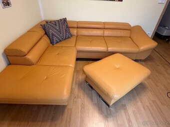 kožená sedačka na prodej