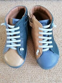 Dvoubarevné kotníkové kožené celoroční boty Camper, v. 30