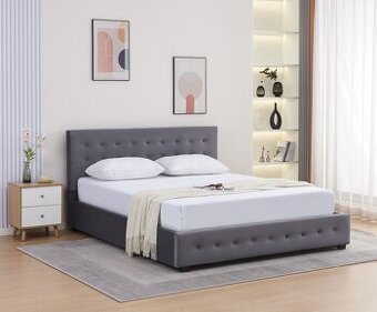 Elegantní čalouněná postel s úložným prostorem NOVÁ