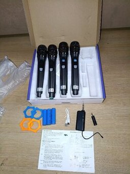 4x bezdrát dobijecí mikrofony + přijimač
