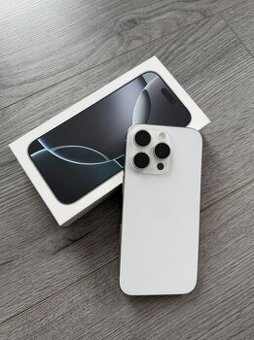 Iphone 16 Pro 128gb bílý titan 100% baterka záruka