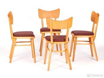 Perfektně zachovalé bukové jídelní židle.