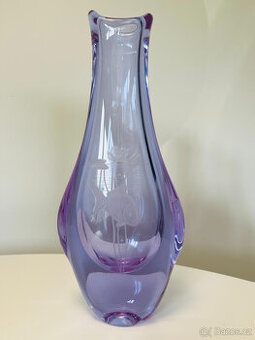 Váza M.Klinger, hutní sklo v původní dárkové krabici