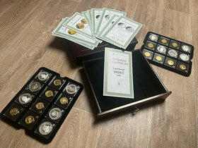 Krásná kompletní kolekce Legendární mince světa 999/1000 Ag - 1