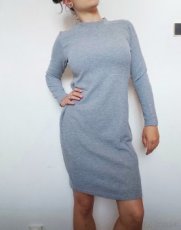 Nové šedé kvalitní šaty Primark s dlouhým rukávem - 1