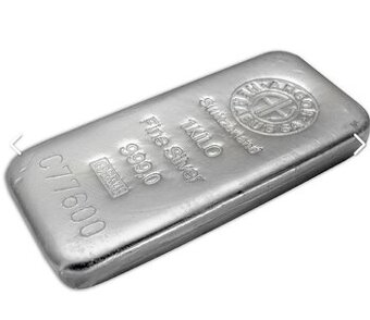 Investiční Stříbrný slitek 1kg