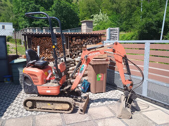 Minirypadlo Kubota k008-3 + přepravní vozík