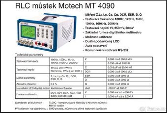Motech MT4090 stolní LCR metr a multimetr včetně měřících so